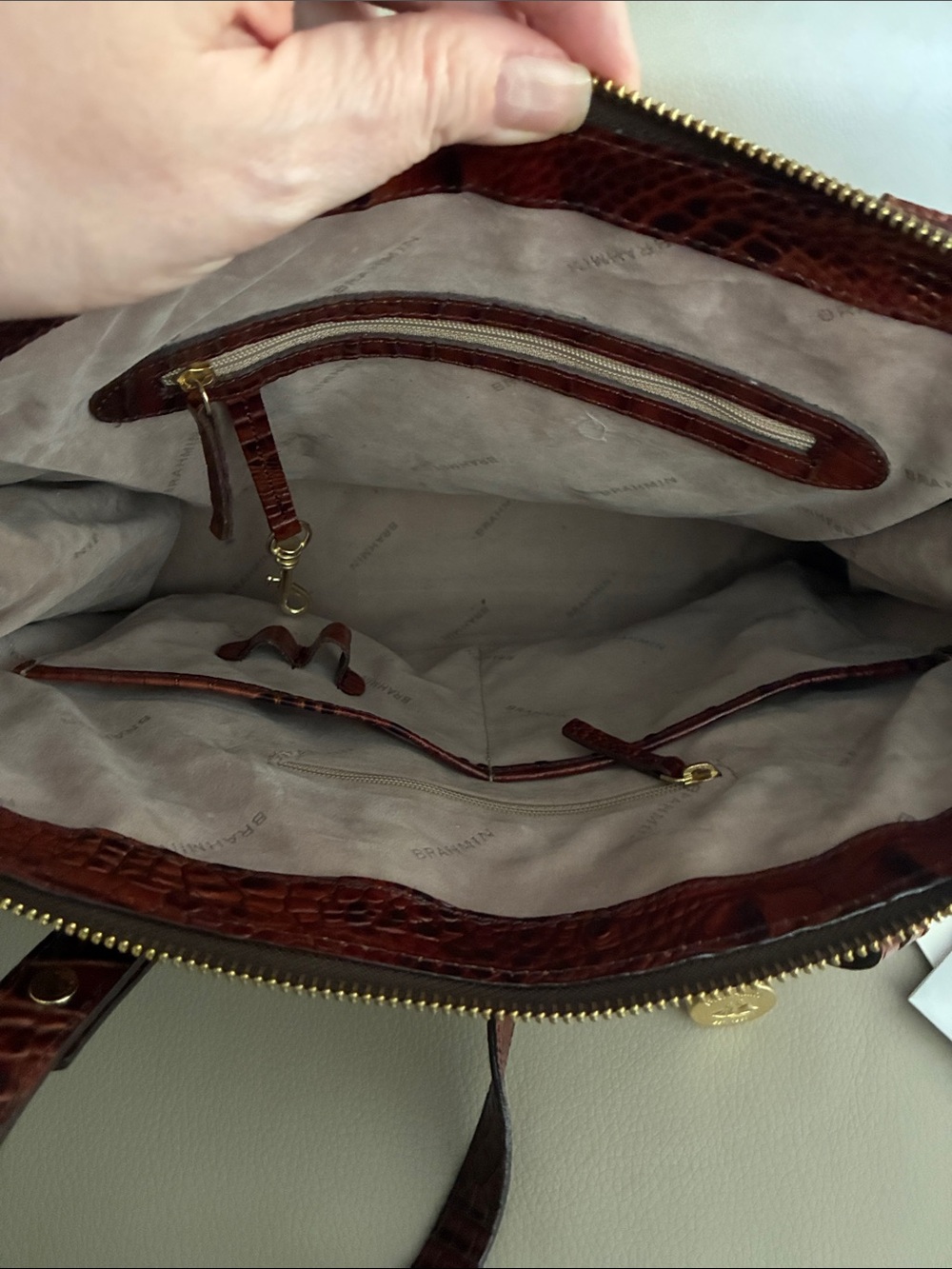 Brahmin Pecan Melbourne large tote - Picture 4 of 6